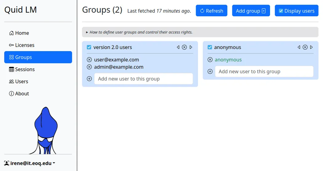 User groups